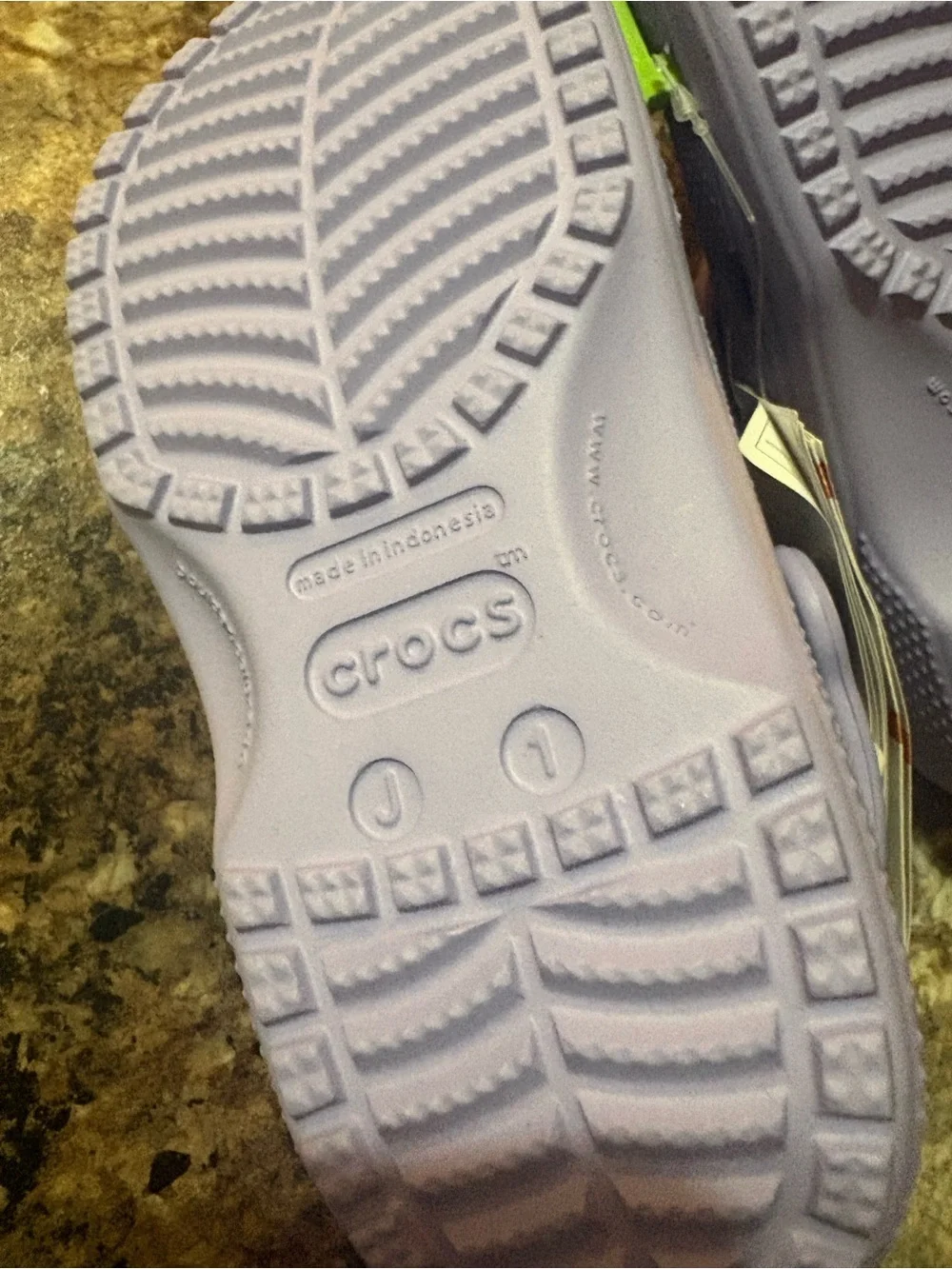 CROCS Kids Lavender Classic Clogs with Heel Strap